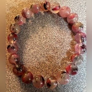 Rhodochrosite bracelet, size 6.5.